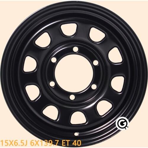 15inch steel wheel 6.5J 6holes 6X139.7 offset 40 black nv350 caravan, hiace rim
