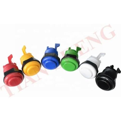 20PCS/Lot Happ Style Standard American Push Buttons(Short one) With Microswitch For Arcade Machine Mame Jamma PC Games