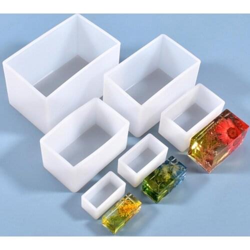 3D Silicone Molds for Epoxy Resin Handmade Rectangle Holder Ornament Clay Mold Silicone Resin Mold Candle Soap Making Mould