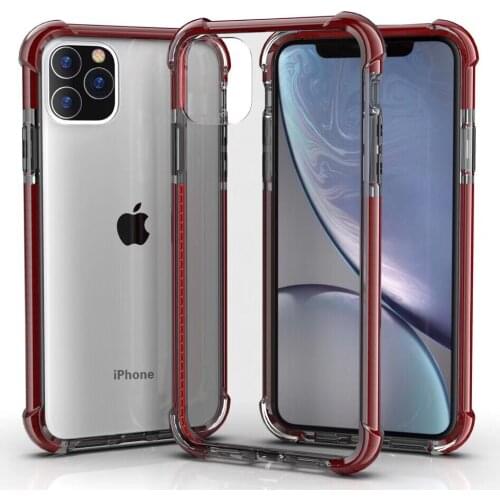 100pcs Air Cushion Acrylic Hard Back Corner TPU+PC Transparent Case Cover For iPhone 13 Pro Max 12 Mini 11 XS XR X 8 7 6 Plus SE