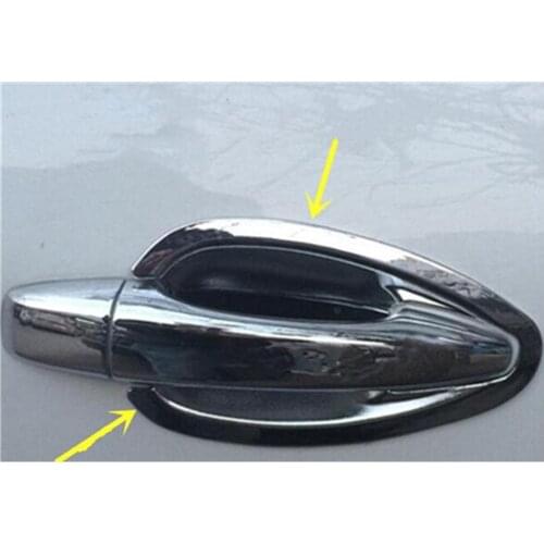 Car Styling Protection Detector Trims ABS Chrome External Bowl Stick Lamp Frame 8pcs For Peugeot 2008 2014 2015 2016 2017 2018