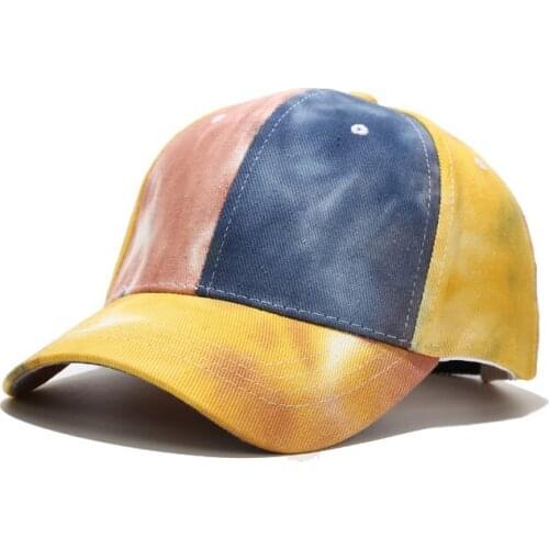 2021 New Fashion Tie-Dye Baseball Cap Spring Men Women Trend Lovers Colorful Snapback Hat Outdoor Adjustable Sun Graffiti Bone