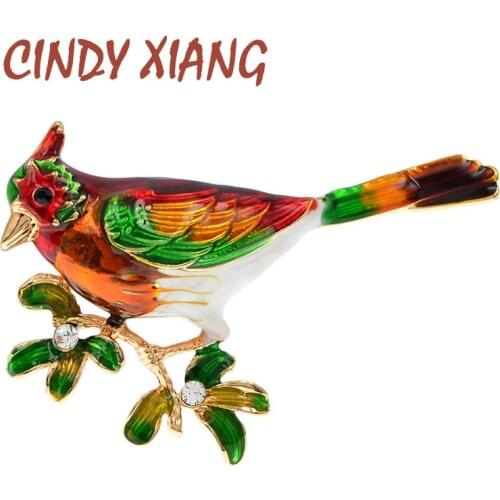 CINDY XIANG New Fashion Colorful Enamel Bird Brooch Pins Cute Animal Brooches Unisex Women And Men Jewelry Gifts Accessories