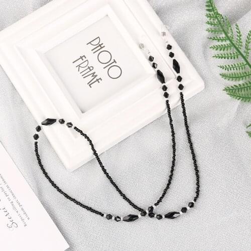 1Pc 2020 Fashion Women Eyeglass Chains Black Acrylic Beads Chains Anti-slip Eyewear Cord Holder Neck Strap Reading Glasses Rope