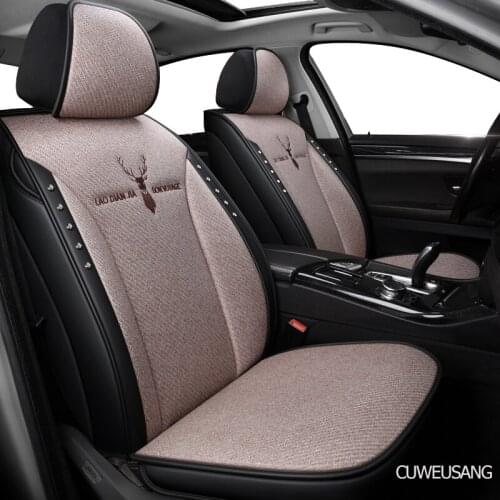 CUWEUSANG flax car seat covers For renault captur duster logan fluence 2013 kadjar megane laguna auto accessories seat covers