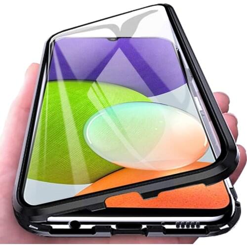 Sansung a22 case 360° full cover magnetic adsorption flip shell for samsung galaxy a22 a 22 22a 4g 6.4" armored protective coque