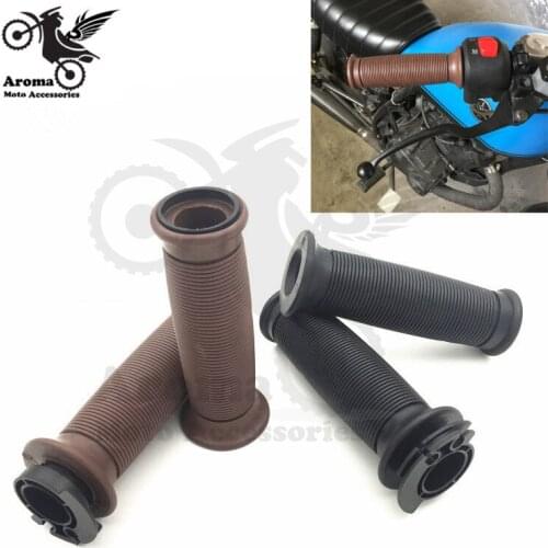 Black brown vintage scooter handle bar 22mm moto girp for harley yamaha honda CG125 universal rubber retro motorcycle handlebar