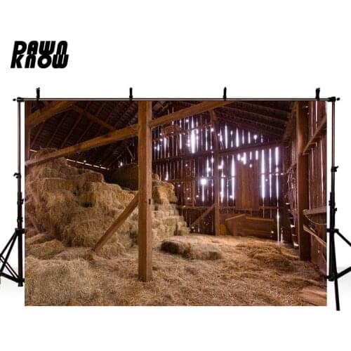 DAWNKNOW Withered Grass Photography Background Wedding Photocall Wood House Photographic Backdrop Photo Studio Children lv2636