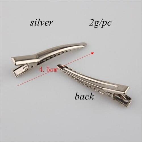Cheap 100Pcs/Bag 4.5cm Imitation Rhodium Plated Brooch Base with Safety Buckle Diy Corsage Hair Accessories