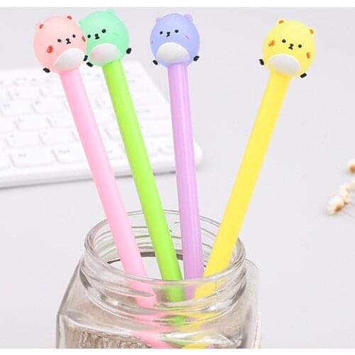 40pcs Korea creative whirlwind Yuanbao cartoon gel pen 0.5mm signature pen for primary and middle school students