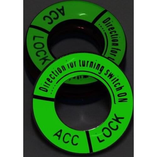 Hot Sale Car Ignition Key Ring Cover Decorative Trim Luminous Stickers For Peugeot 208 301 307 308 2008 3008 5008 Accessories