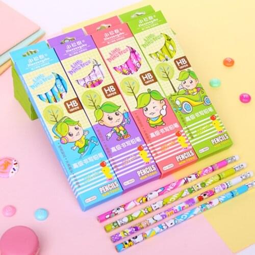 96 Pcs HB Pencils Korea Cute Cartoon Animal Pencil Student Writing Supplies Creative School Stationery Kids Pencil Wholesale