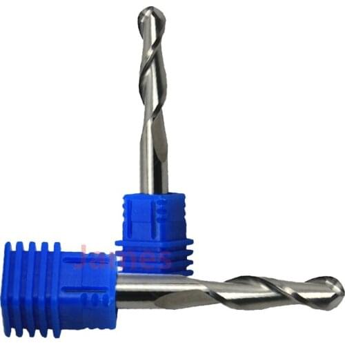 1pc 4mm SHK A series Milling cutter Ball nose 2 Flutes End Mill Silhouette relief tools CNC BALLNOSE router bits