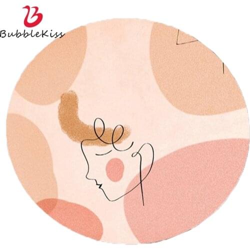 Bubble Kiss Round Carpet Fashion Pink Rugs Decor Girls Room Abstract Line Pattern Floor Mats Nordic Style Home Anti Slip Pad