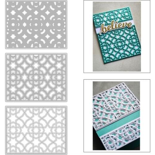 2020 New Rectangle Layering Background Star Embossing Metal Cutting Dies For Scrapbooking Layered Greeting Card Making No Stamps