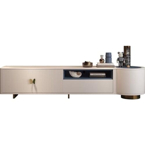 Nordic Light luxury TV cabinet modern simple small family economic living room Italian minimalist coffee table combination suit