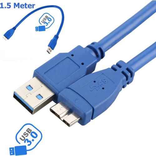 New USB 3.0 SuperSpeed Male to Micro B Data Cable for HDD Hard Drive 1.5m