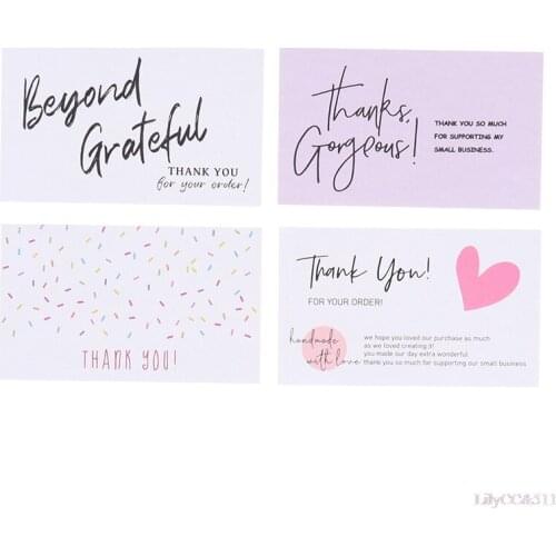 30pcs/pack Thank You Cards For Business Decoration Business Card Diy With Love