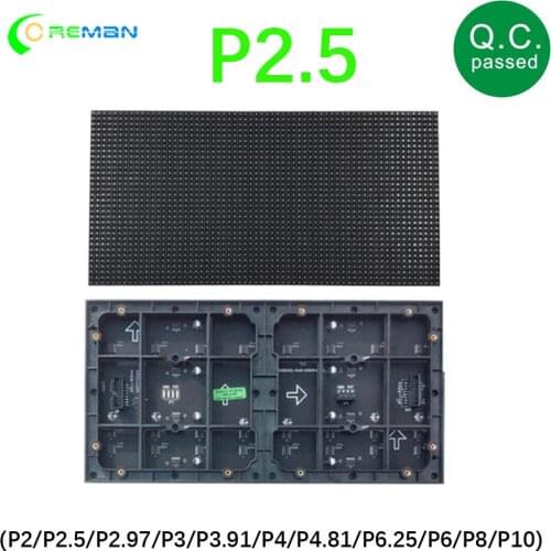 128x64 P2.5 full color led module panel board P2 P3 P4 64*64dots Indoor P2.5 SMD2121 320x160mm module