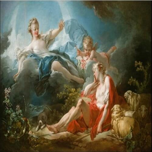 Custom 3D Photo Greek Mythological Oil Painting Little Angel and Goddess Self Adhesive Wallpaper European Home Decor Murals