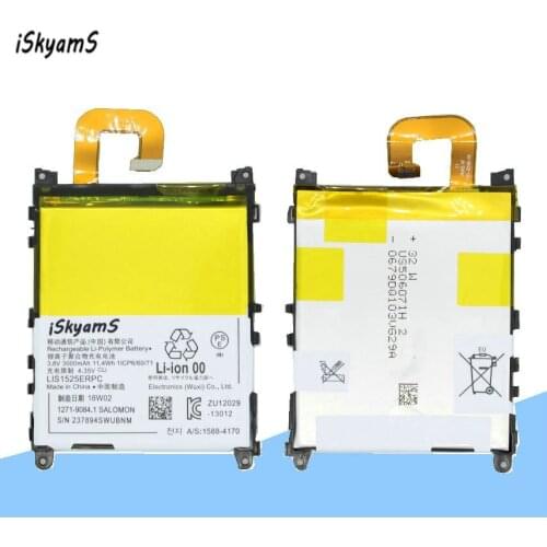 ISkyamS 20pcs/lot 3000mAh LIS1525ERPC Replacement Li-ion Battery For Sony Z1 L39H L39T L39U C6902 C6903 C6916 C6943 D5503