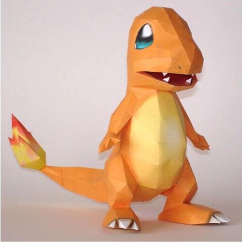 Tiktok Same Pokemon 20 Kinds DIY Handmade Anime Pikachu 3D Paper Model Pikachu Anime Children Handmade Toys Pokemon Anime Figure