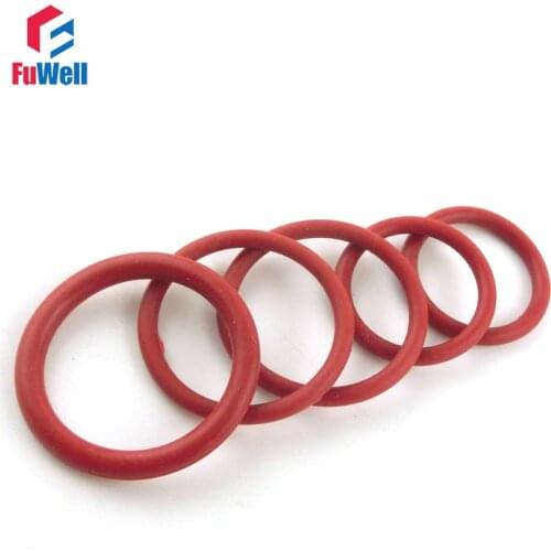20pcs 1.9mm Thickness O Rings Heat Resistance Seals Gasket 77/80/85/90/95/100/105/110/115/120mm OD Red Silicon O-rings Sealing