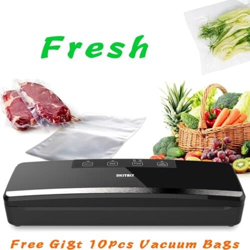 Vacuum Sealer Food Packaging Machine With 10pcs Bags Free Vacuum Food Sealing Machine Packer With Cutter