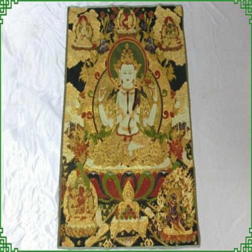 La religión suministra artesanías de colección Thangka lotus Guanyin