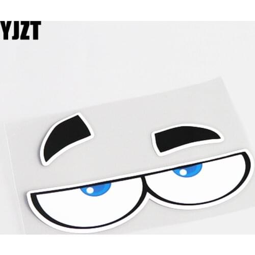 YJZT 12.7CM*7.5CM Cartoon Fun Eye Car-styling Car Sticker Decal PVC 13-0463