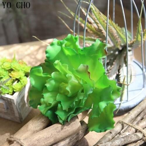 YO CHO Super Beautiful High Quality Queen Of Flowers Simulation Meaty Plants Radiation Potted Verandah Office Home Garden Decor
