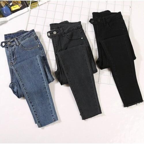 2021 Womens Stretch Jeans Leggings Pants Tight Stretch Jeans Ladys New Korean Spring Pants