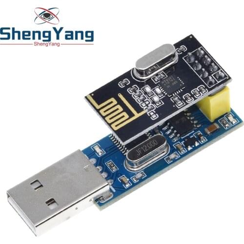 1pcs ShengYang New CH340T USB to Serial Port Adapter Board + 2.4G NRF24L01+ Wireless Module