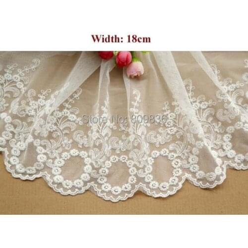 1yd/lot Width:18cm Vintage flower embroidered lace,embellishments trim lace for DIY,garment cotton lace(ss-2947-460)