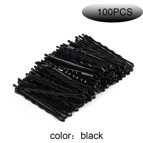 100Pcs/Set Black/browm/gold Hairpins For Women Lady Bobby Pins Invisible Wave Hairgrip Barrette Hairclip Hair Clips Accessories