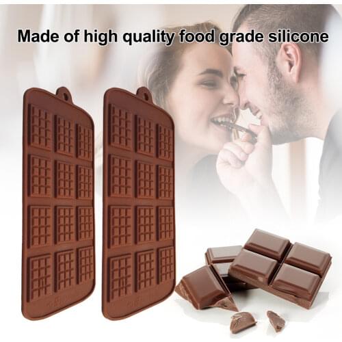 12 Even Silicone Waffle Mould Non-stick Kitchen Bakeware Cake Mould Pan Pudding Maker Mold DIY Chocolate Chip Mold Baking Tool