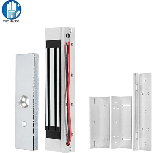 180KG/350lbs Electromagnetic Locks 12V Electric Magnetic Lock ZL U Bracket for Electronic Door Access Control System Waterproof