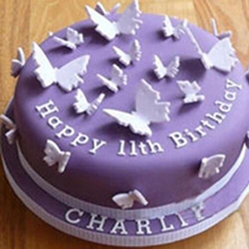 3Pcs Butterfly Sugarcraft Decor Cookie Plunger Moulds Fondant Cake Cutters