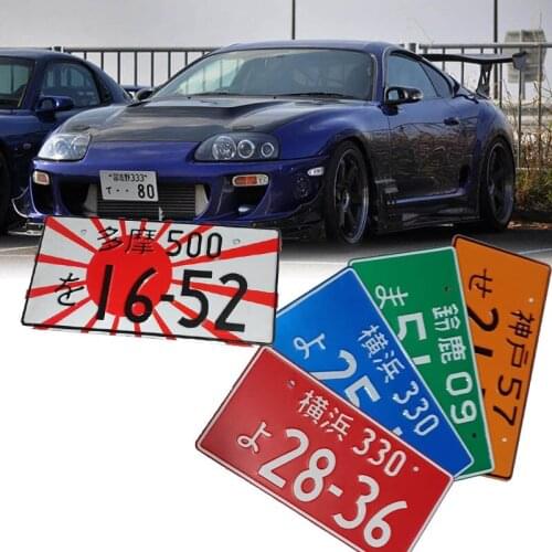 33x16.6cm 13-954 JDM Japanese Style RACING License Plate Aluminum License Number Car Decoration License Plate For Universal Car