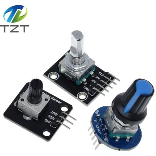 360 Degrees Rotary Encoder Module Rotary Potentiometer Analog Knob Module for Arduino KY-040 RV09 Rotary Encoder EC11 Knob Cap