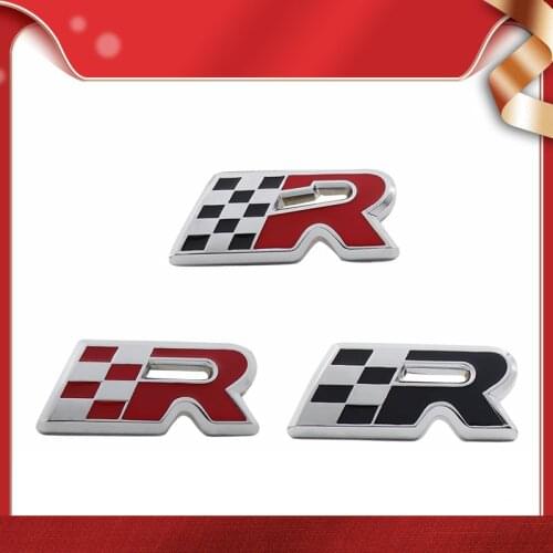 3D Premium Metal Racing Flag R for Leon Cupra ALTEA IBIZA TOLEDO Limited edition car Hood Fender trunk Rear Emblem Badge Sticker