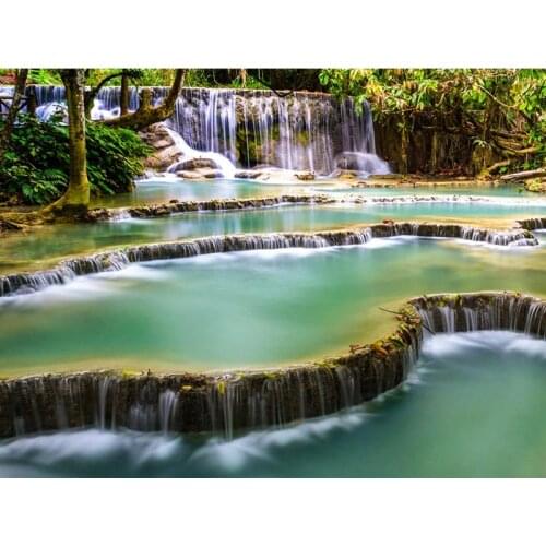 5D Diamond Painting landscape Cross Stitch Mosaic Picture Waterfall Scenery DIY Diamond Embroidery rhinestone Home Decor gift