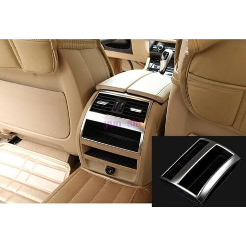 ABS Chrome Car Rear Seat Air-conditioning Outlet Decoration Strip Trim Car-styling Covers For BMW 5 Series F10 F18 520 523 525li
