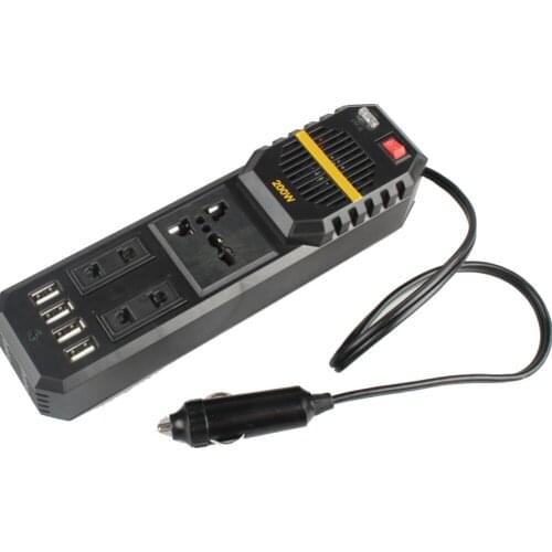 Car Inverter 200W 12V to 220V Inverter 4 USB Ports for Laptop Smartphone Household NJ88