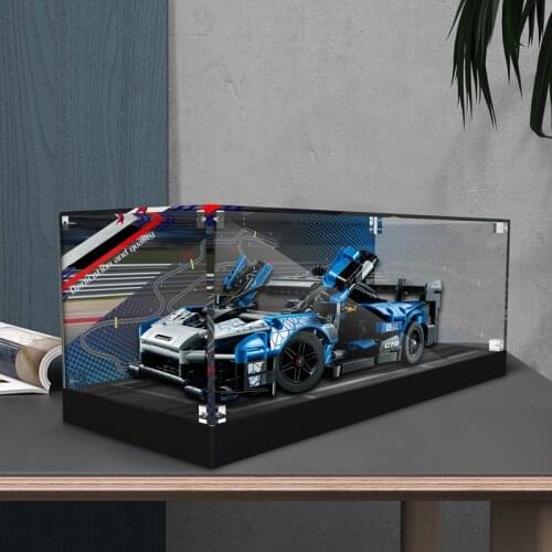 Acrylic Display Case for 42123 Super Racing Car Sennaing GTR Dustproof Clear,Protect Building Blocks Toys Kid Gifts(No Blocks)