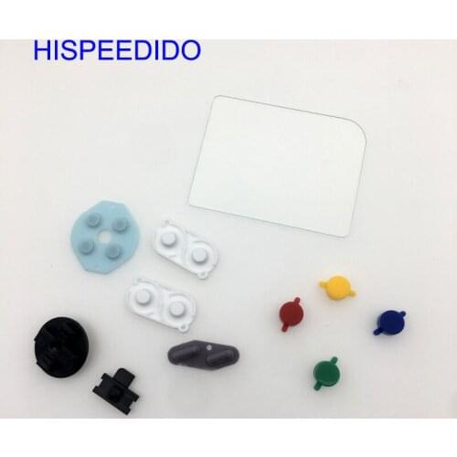 HISPEEDIDO For Nintendo Game Boy Zero DMG-01 Buttons Conductive Rubber Clear white Glass screen Lens Protector For Raspberry Pi