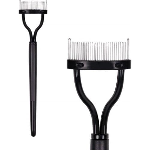 Eyelashes Mascara Separator Tool Portable Eyelashes Comb Separator Brush Curler Tool Eyelash Metal Comb Curling Makeup Brushes