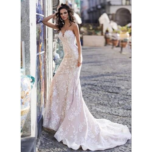 JJLOVER Wedding Dresses With A Train