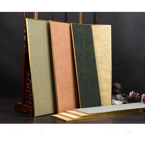 1pc Multiple Colour Blank Lantern sprinkling gold Install Hard Card Ink Brush Calligraphy Painting Chinese knot