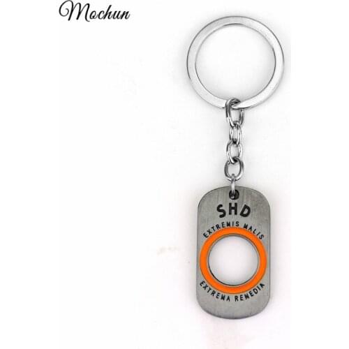MQCHUN SHD extremis malis extrema remedia bottle opener PS4 keychain high quality gift for man woman charm game jewelry
